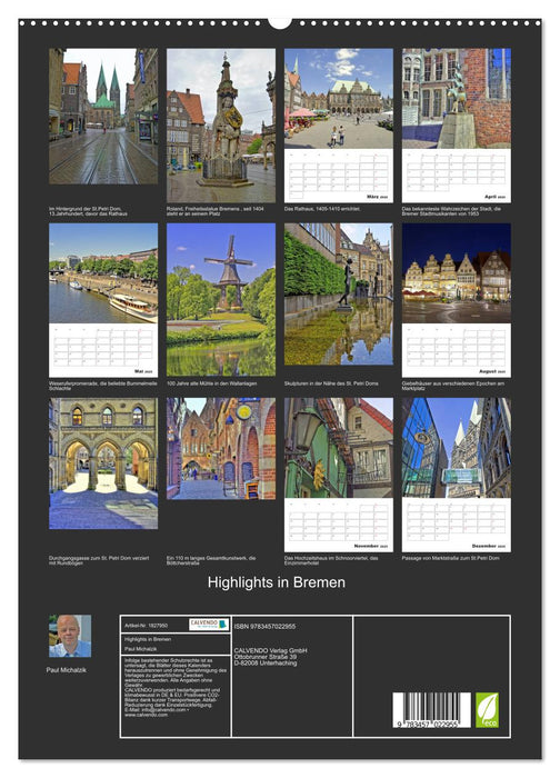 Highlights in Bremen (CALVENDO Premium Wandkalender 2025)