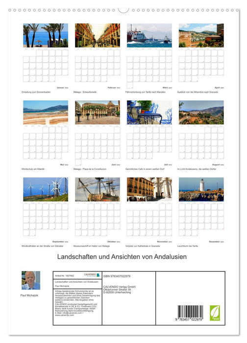 Landschaften und Ansichten von Andalusien (CALVENDO Premium Wandkalender 2025)