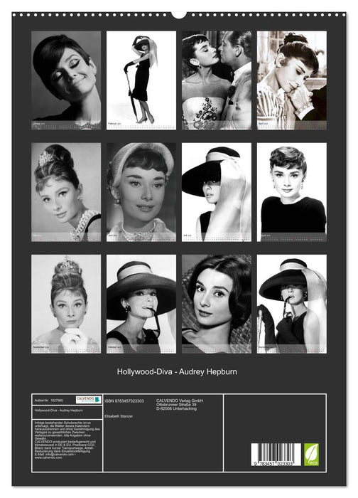 Hollywood-Diva - Audrey Hepburn (CALVENDO Premium Wandkalender 2025)