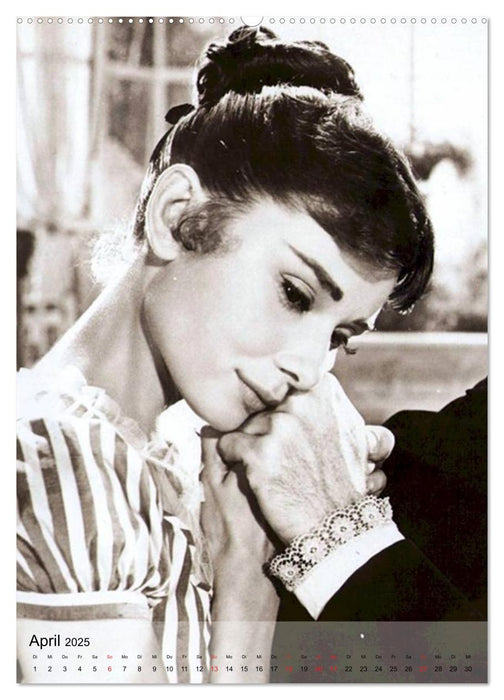 Hollywood-Diva - Audrey Hepburn (CALVENDO Premium Wandkalender 2025)