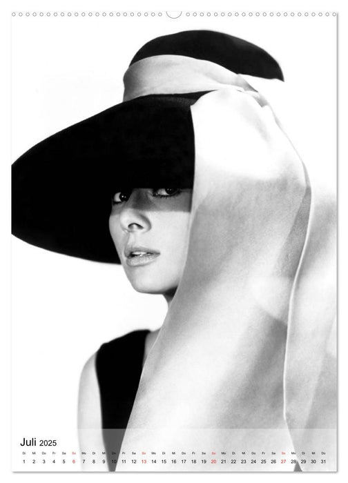 Hollywood-Diva - Audrey Hepburn (CALVENDO Premium Wandkalender 2025)