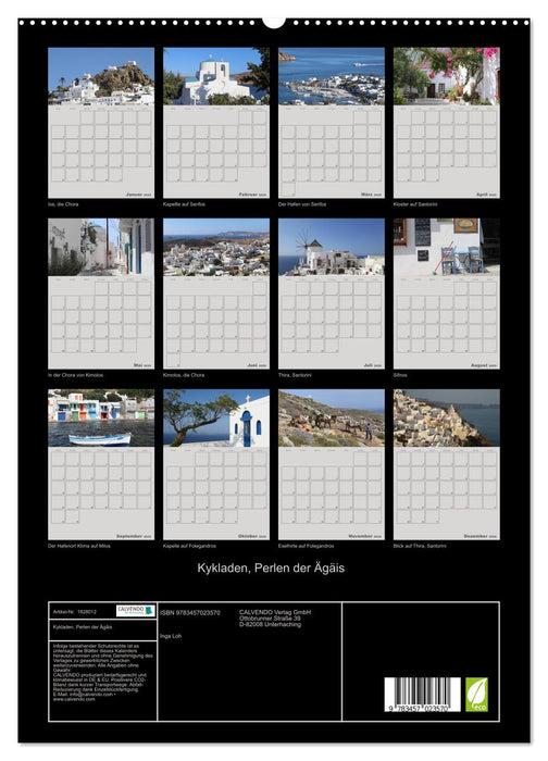 Kykladen, Perlen der Ägäis (CALVENDO Premium Wandkalender 2025)