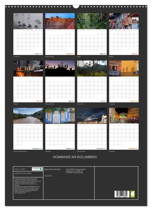 HOMMAGE AN KOLUMBIEN (CALVENDO Wandkalender 2025)