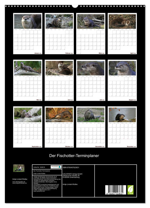 Der Fischotter-Terminplaner (CALVENDO Premium Wandkalender 2025)