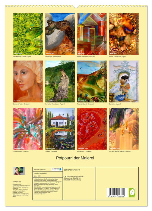 Potpourri der Malerei (CALVENDO Premium Wandkalender 2025)