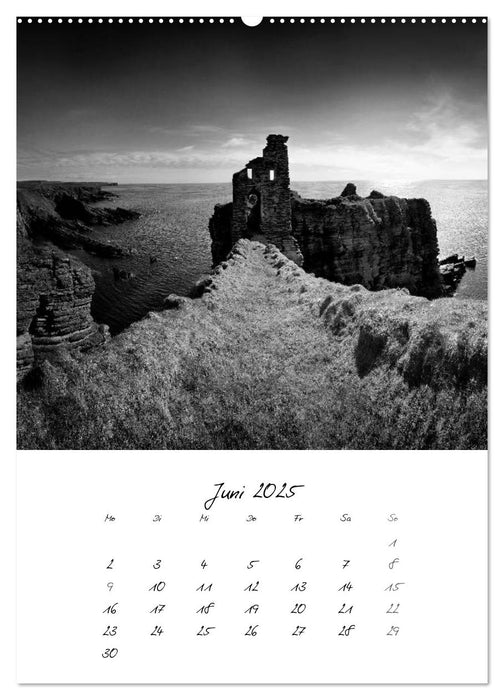 Schottland Monochrom (CALVENDO Premium Wandkalender 2025)