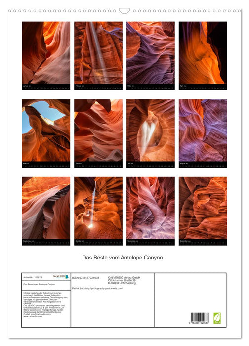 Das Beste vom Antelope Canyon (CALVENDO Wandkalender 2025)