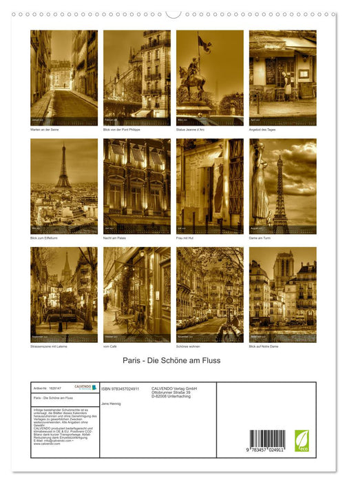 Paris - Die Schöne am Fluss (CALVENDO Premium Wandkalender 2025)