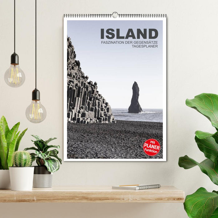 Island - Faszination der Gegensätze - Tagesplaner (CALVENDO Wandkalender 2025)