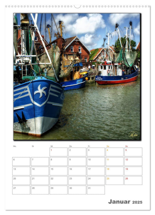 Ostfriesland - Hafen Neuharlingersiel (CALVENDO Premium Wandkalender 2025)