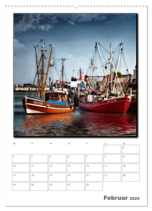 Ostfriesland - Hafen Neuharlingersiel (CALVENDO Premium Wandkalender 2025)