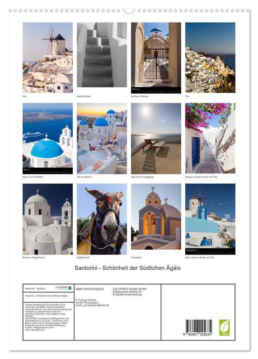 Santorini - Schönheit der Südlichen Ägäis (CALVENDO Premium Wandkalender 2025)