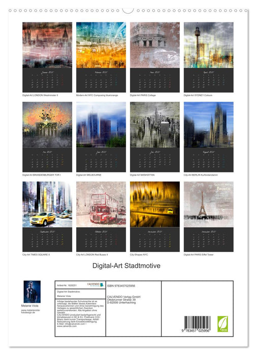 Digital-Art Stadtmotive (CALVENDO Premium Wandkalender 2025)