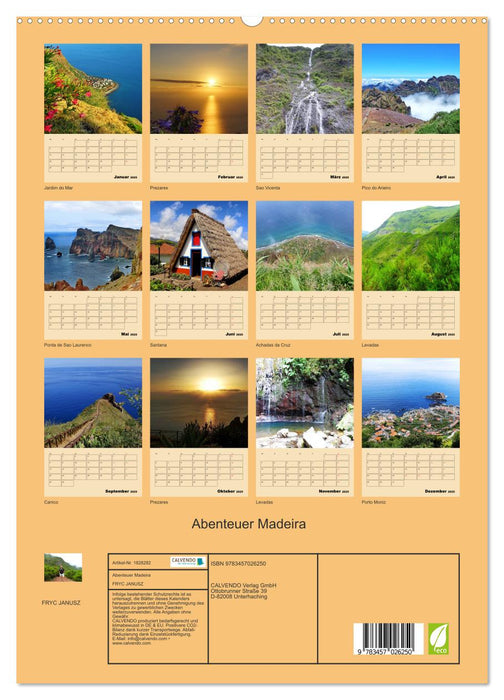 Abenteuer Madeira (CALVENDO Premium Wandkalender 2025)