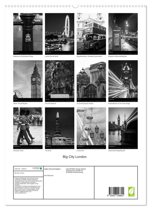 Big City London (CALVENDO Premium Wandkalender 2025)