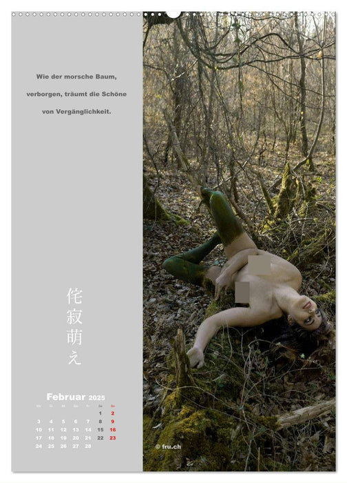 wabi sabi moe — bewundernswert vergänglich erotisch — Akt/Bodypainting (CALVENDO Premium Wandkalender 2025)