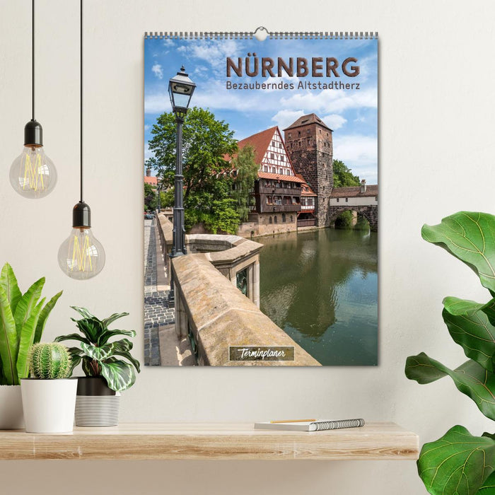 NÜRNBERG Bezauberndes Altstadtherz / Terminplaner (CALVENDO Wandkalender 2025)