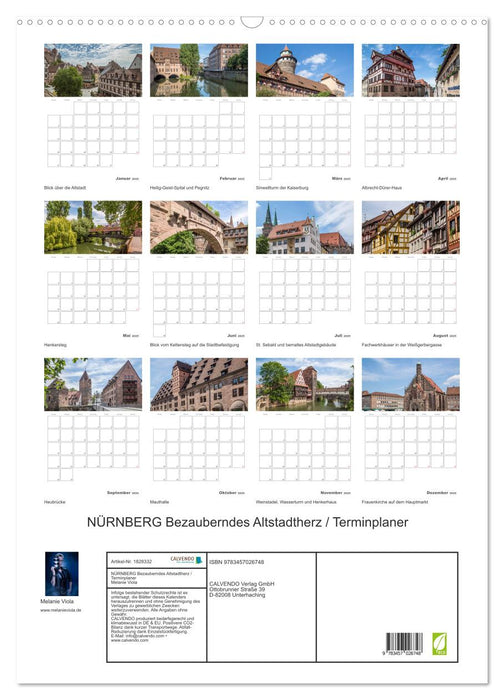 NÜRNBERG Bezauberndes Altstadtherz / Terminplaner (CALVENDO Wandkalender 2025)