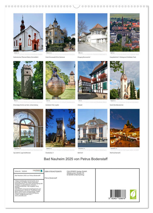 Bad Nauheim 2025 von Petrus Bodenstaff (CALVENDO Premium Wandkalender 2025)