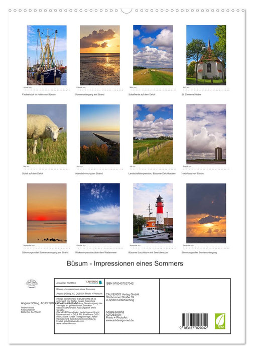 Büsum - Impressionen eines Sommers (CALVENDO Premium Wandkalender 2025)