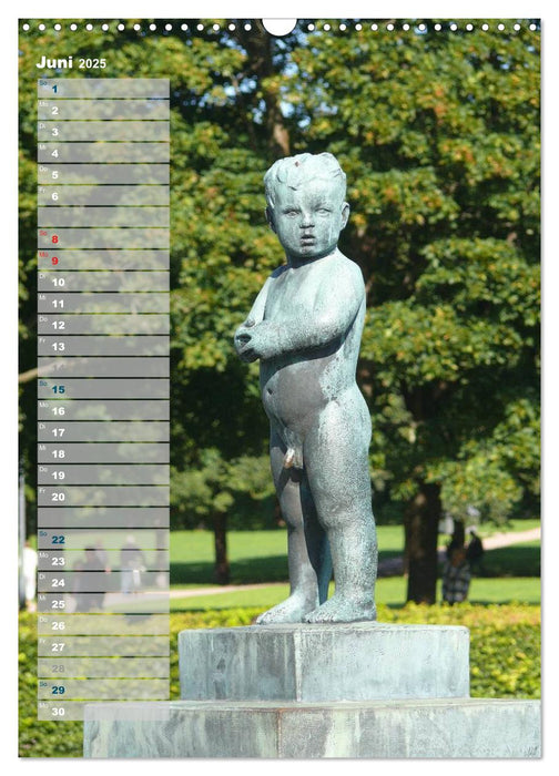 Skulpturen im Vigeland-Park Oslo (CALVENDO Wandkalender 2025)