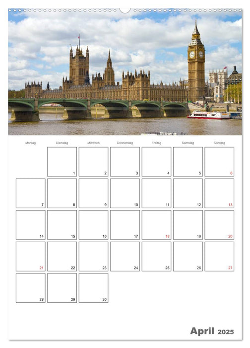 Ein Besuch in London / Terminplaner (CALVENDO Wandkalender 2025)