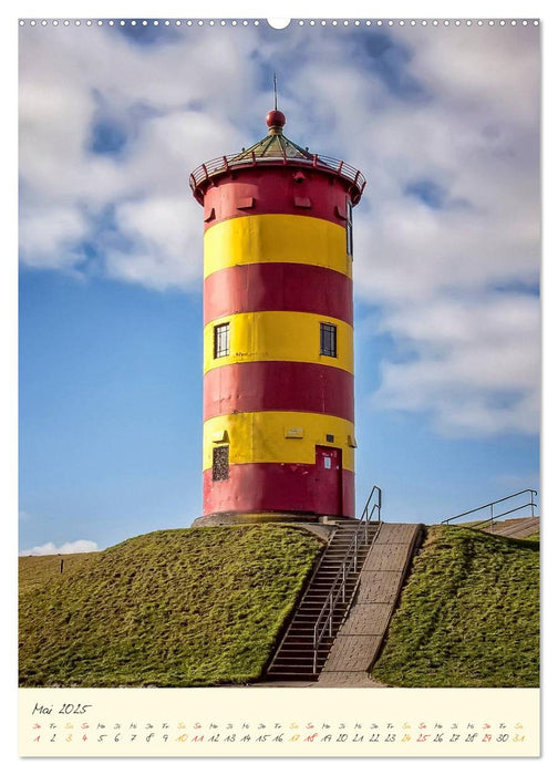 Norddeutsche Leuchttürme - maritime Wegweiser (CALVENDO Wandkalender 2025)