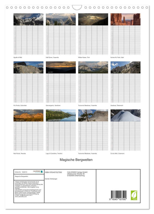 Magische Bergwelten (CALVENDO Wandkalender 2025)