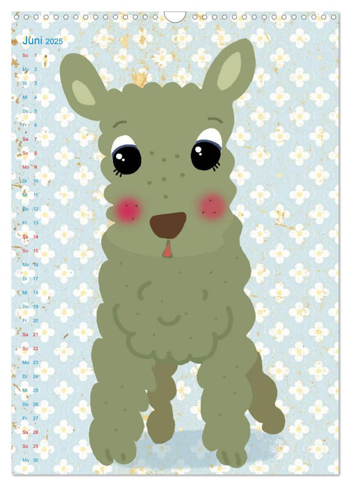 Tierische Motive von Little Miss Arty Illustrationen (CALVENDO Wandkalender 2025)