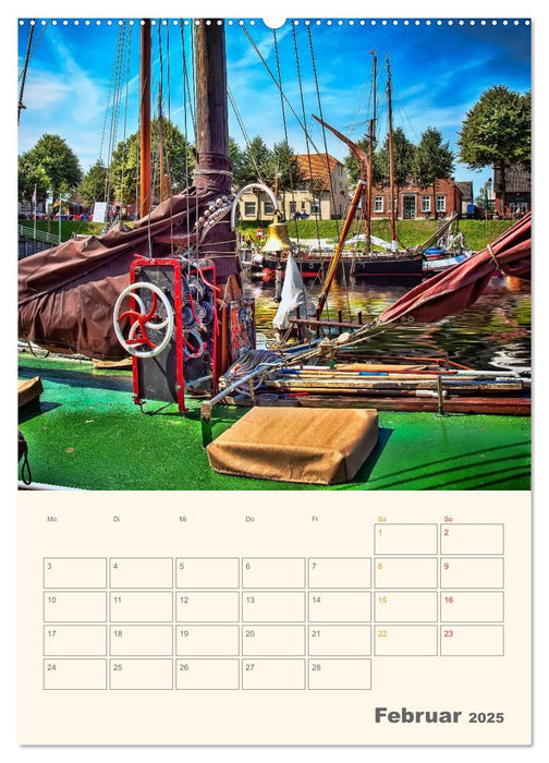 Ostfriesland - Carolinensiel, der Museumshafen (CALVENDO Premium Wandkalender 2025)