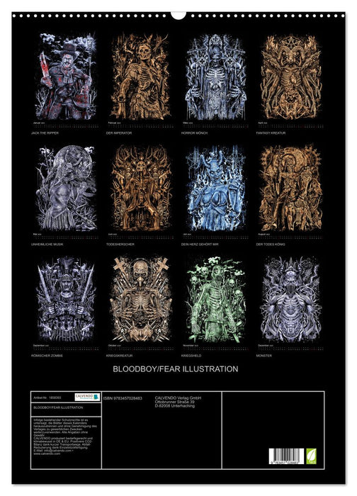 BLOODBOY/FEAR ILLUSTRATION (CALVENDO Wandkalender 2025)