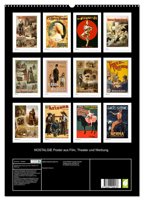 NOSTALGIE Poster aus Film, Theater und Werbung (CALVENDO Premium Wandkalender 2025)