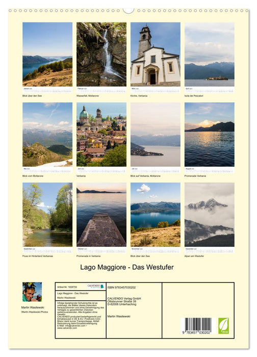 Lago Maggiore - Das Westufer (CALVENDO Premium Wandkalender 2025)