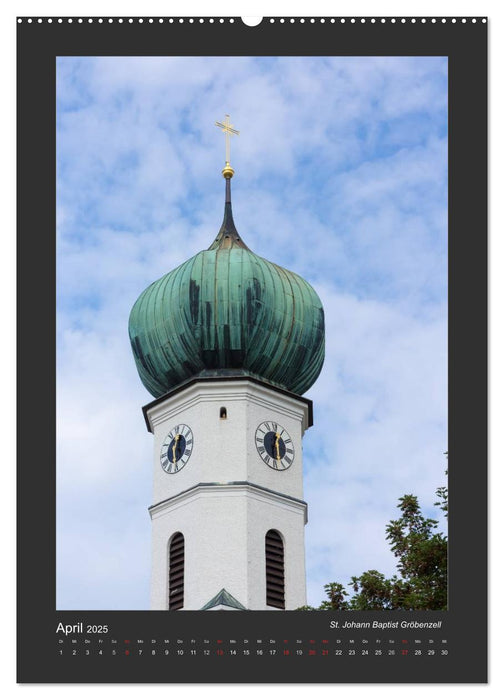 Kirchtürme im Landkreis Fürstenfeldbruck (CALVENDO Premium Wandkalender 2025)