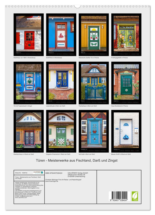Türen - Meisterwerke aus Fischland, Darß und Zingst (CALVENDO Premium Wandkalender 2025)