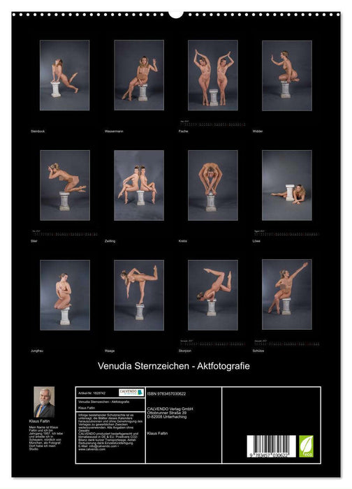 Venudia Sternzeichen - Aktfotografie (CALVENDO Premium Wandkalender 2025)