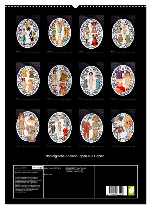 Nostalgische Anziehpuppen aus Papier (CALVENDO Premium Wandkalender 2025)