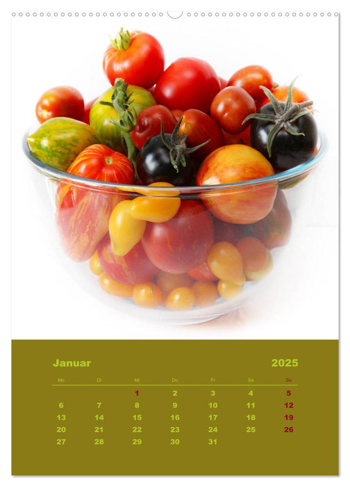 Tomaten - Alles BIO! (CALVENDO Premium Wandkalender 2025)