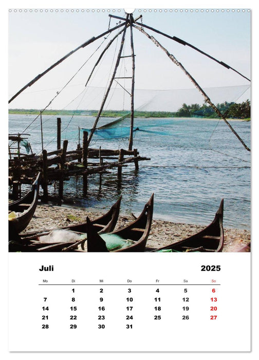 In Kerala (CALVENDO Premium Wandkalender 2025)