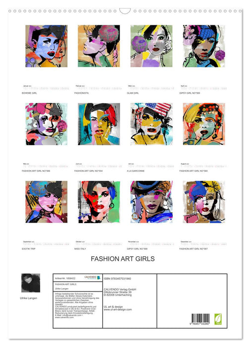 FASHION ART GIRLS (CALVENDO Wandkalender 2025)