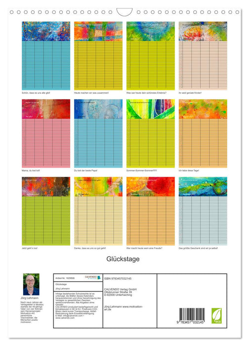 Glückstage (CALVENDO Wandkalender 2025)