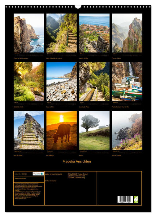 Madeira Ansichten (CALVENDO Wandkalender 2025)