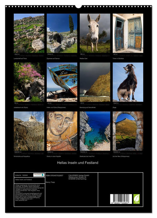 Hellas Inseln und Festland (CALVENDO Premium Wandkalender 2025)