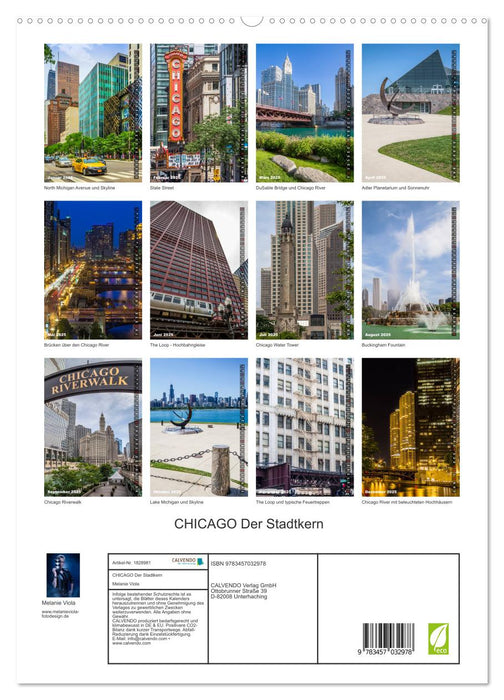 CHICAGO Der Stadtkern (CALVENDO Premium Wandkalender 2025)