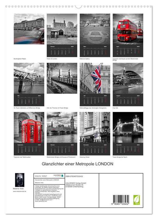 Glanzlichter einer Metropole LONDON (CALVENDO Premium Wandkalender 2025)