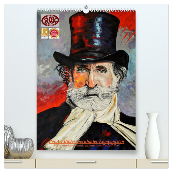 PopArt Bilder berühmter Komponisten (CALVENDO Premium Wandkalender 2025)