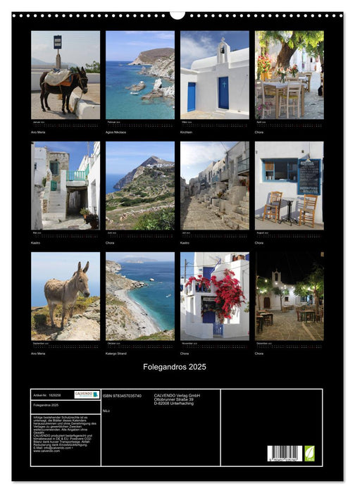 Folegandros 2025 (CALVENDO Wandkalender 2025)