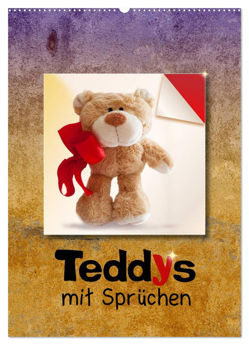 Teddys mit Sprüchen (CALVENDO Wandkalender 2025)