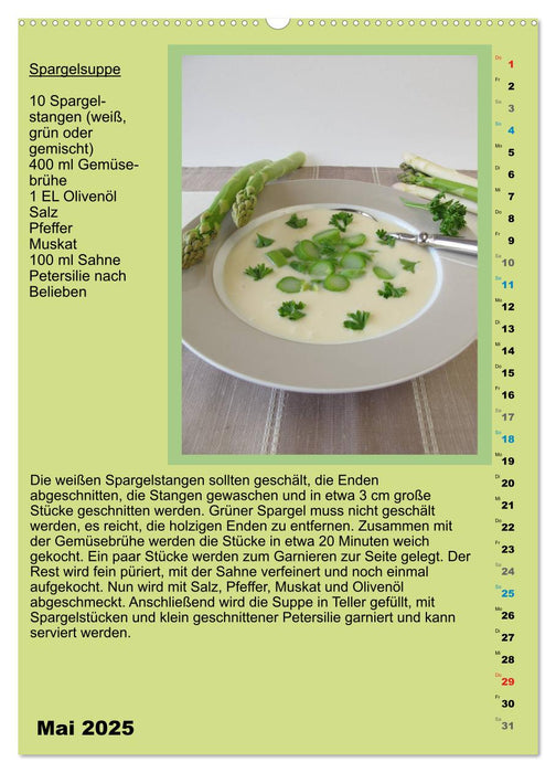 Heiß oder kalt? Suppenrezepte zum Verlieben (CALVENDO Premium Wandkalender 2025)