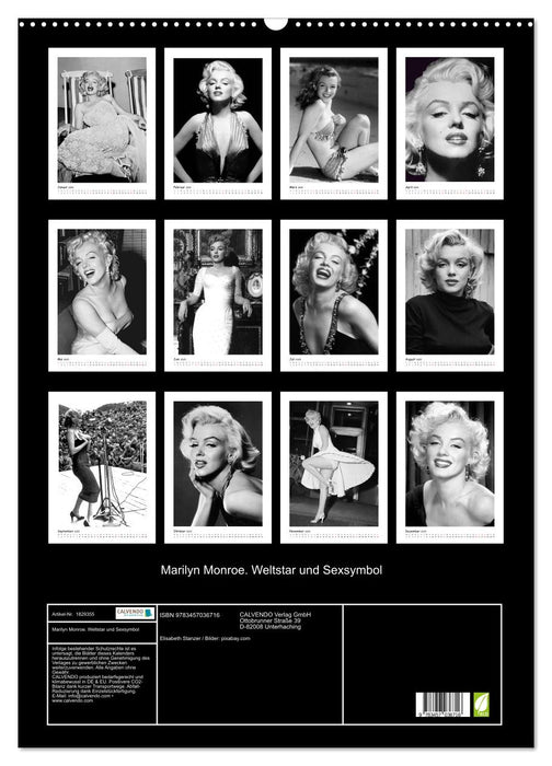 Marilyn Monroe. Weltstar und Sexsymbol (CALVENDO Wandkalender 2025)